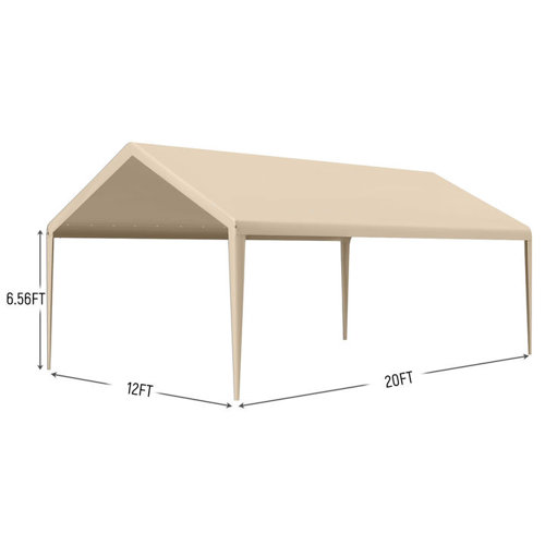 Gardesol Carport Replacement Top Cover for 12X20ft Only Cover, Frame is